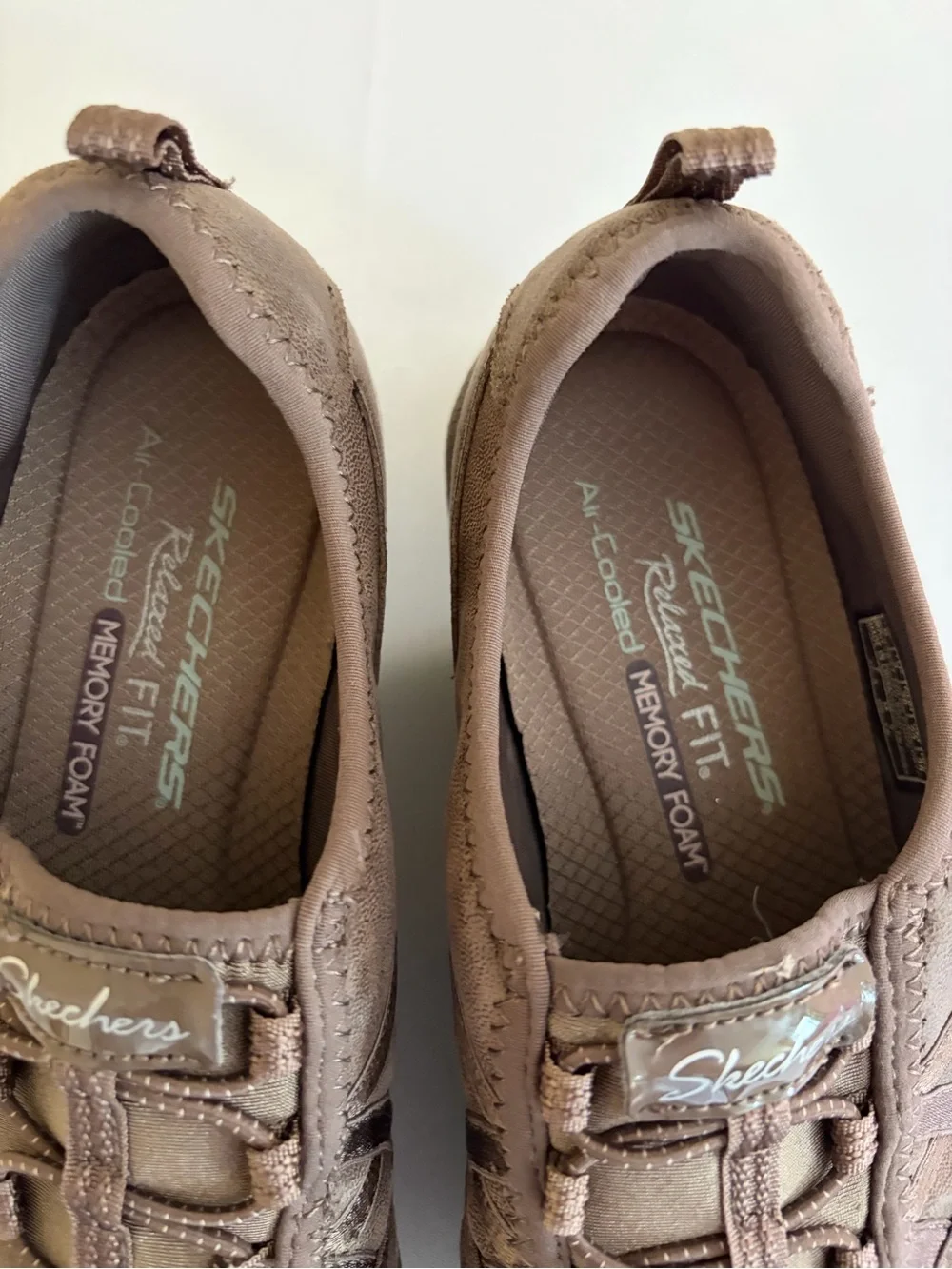 Skechers Women’s Brown Lace-Style Slip-On Athletic Shoes